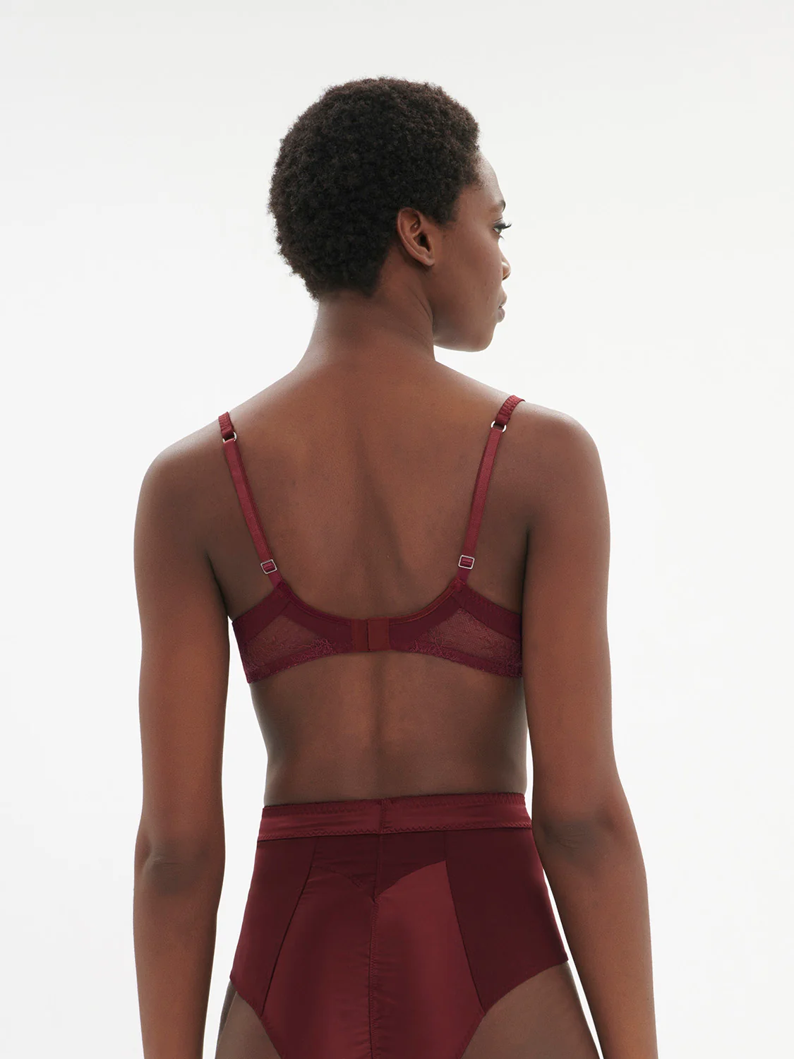 Underwired bra - Dark Red - Image 3