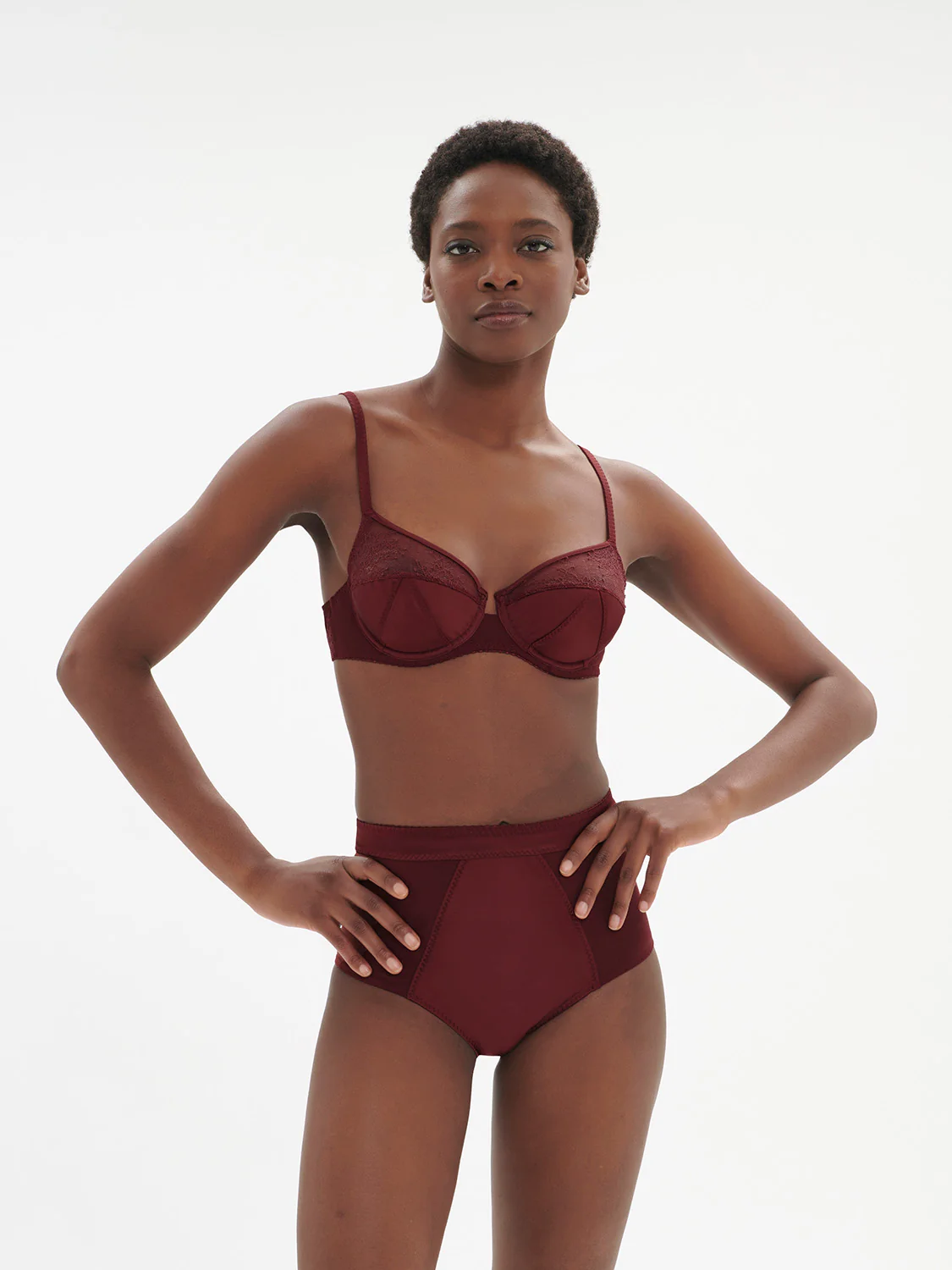 Underwired bra - Dark Red - Image 4