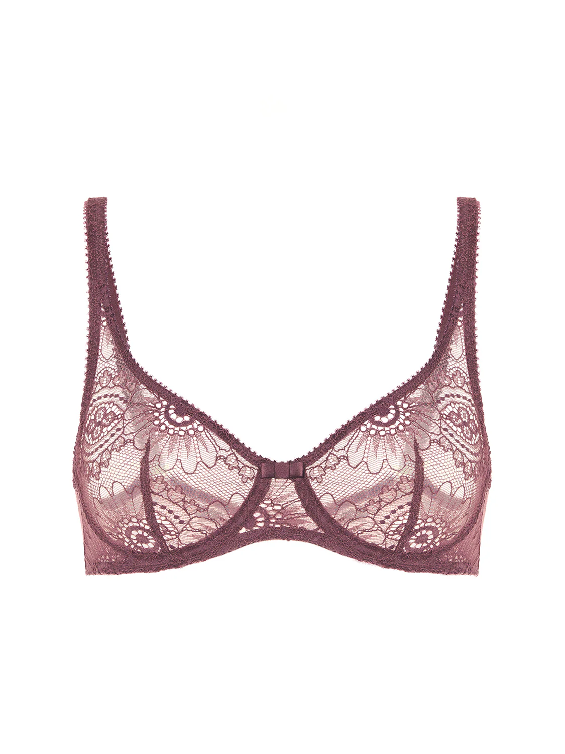 Underwired bra with curved neckline - Byzantine - Image 15