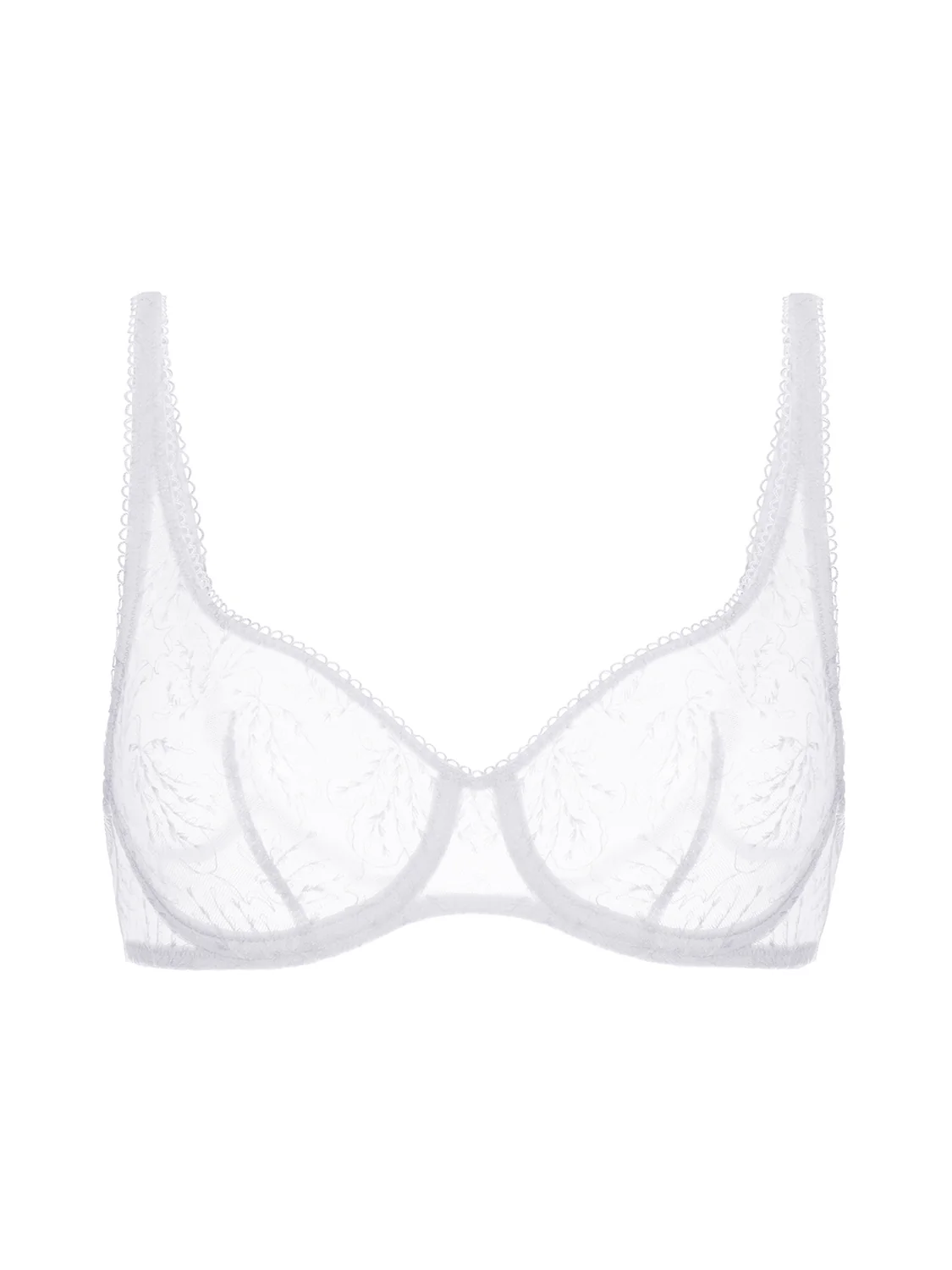 Underwired bra with curved neckline - White - Image 3