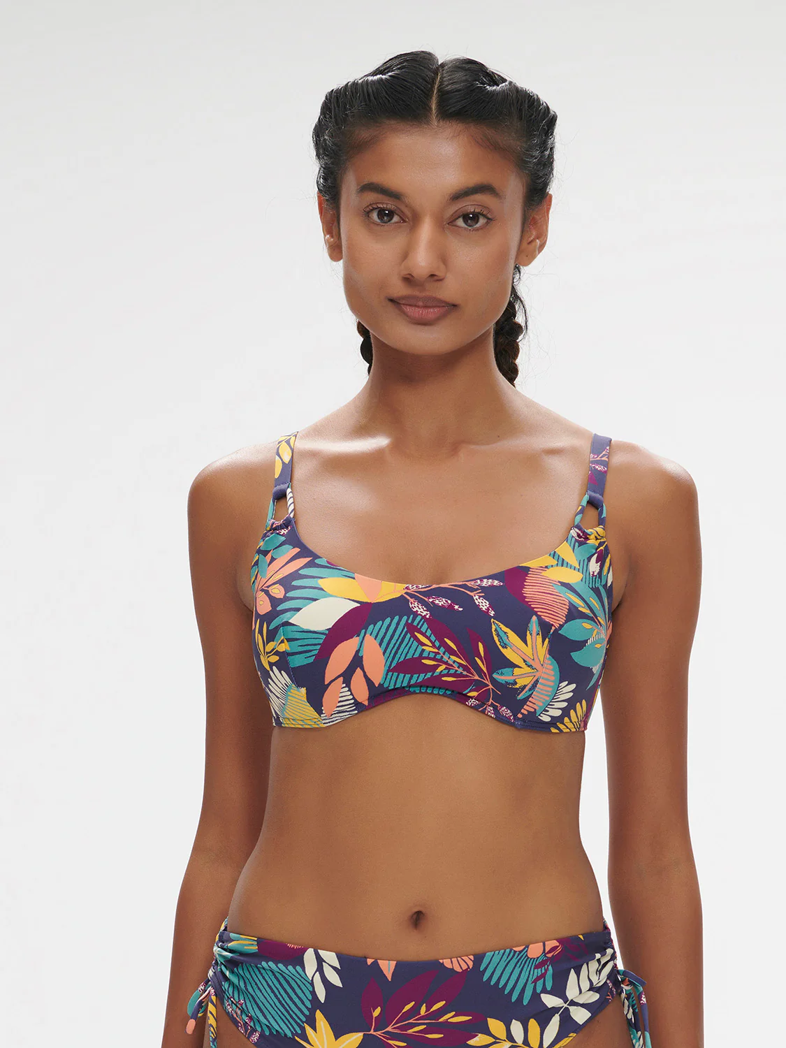 Underwired brassière - Seaside Blue Print