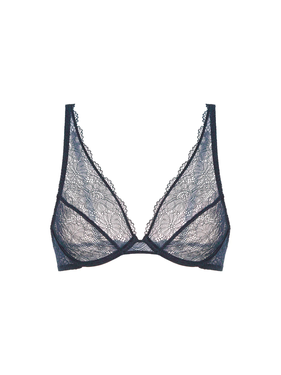 Underwired triangle bra - Sapphire - Image 11